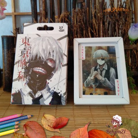 Bộ bài tây Poker TOKYO GHOUL 52 lá Anime Chibi - Quà tặng cho Fan Tình yêu Nhân vật Anime trong Hộp Thiết kế Độc đáo