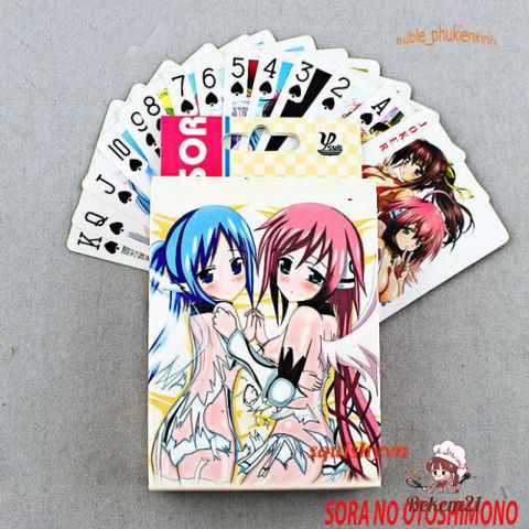 Bộ bài Tây Anime SORA NO OTOSHIMONO - Bộ bài Poker 54 lá dễ thương in hình Anime Manga độc đáo từ thiên đường, quà tặng fan anime.