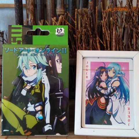 Bộ bài tây 54 lá và tú lơ khơ 52 lá Anime Sword Art Online - Đồ chơi trẻ em thiết kế độc đáo, hộp đựng cao cấp.