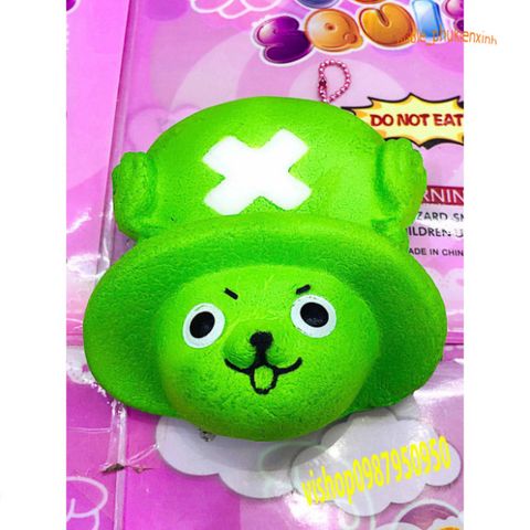 Squishy Bánh Mặt Chopper One Piece - Đồ Chơi Mềm Mịn Kèm Móc Khóa Anime Dễ Thương Cho Tín Đồ Manga