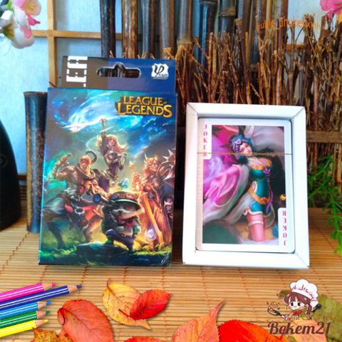 Bộ Bài Poker League of Legends LOL - Thiết Kế Anime Độc Đáo, Giấy Tráng Chất Lượng - Quà Tặng Dành Cho Fan Game