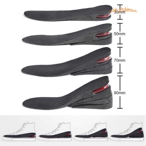 Cặp Lót Giày Cao Cấp Tăng Chiều Cao 3-9cm - Êm Ái, Thoáng Khí, Phù Hợp Mọi Size Giày Nữ Nam, Ứng Dụng Tiện Lợi