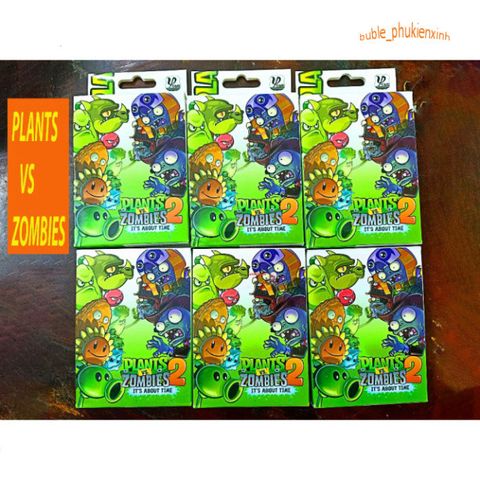 Bộ 54 Thẻ Ảnh Nhân Vật Game Plant vs Zombie Chibi Dễ Thương - Bài Poker Hình Ngẫu Nhiên cho Trẻ Em, Quà Tặng Xinh Xắn