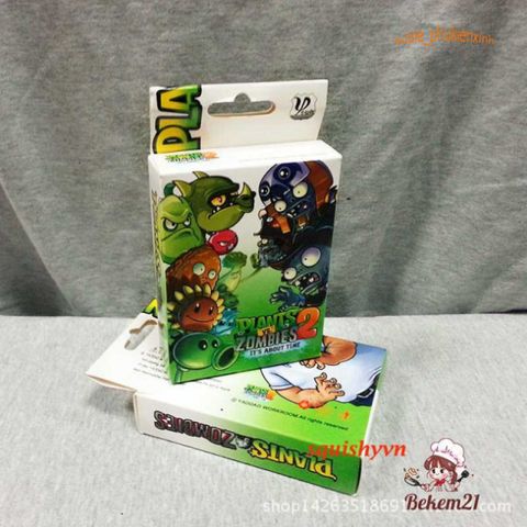 Bộ 54 Thẻ Ảnh Nhân Vật Game Plant vs Zombie Chibi Dễ Thương - Bài Poker Hình Ngẫu Nhiên cho Trẻ Em, Quà Tặng Xinh Xắn