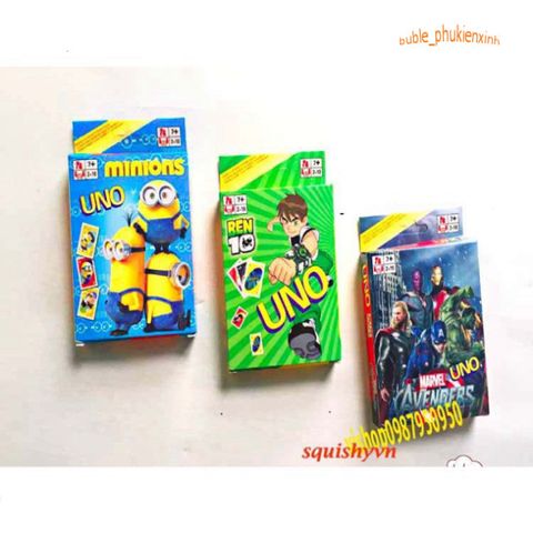 Bộ bài UNO Đại Chiến Tiêu Chuẩn 108 Lá + 2 Bản Mở Rộng - Trò Chơi Gia Đình Vui Nhộn, Giấy Cứng Chất Lượng Cao