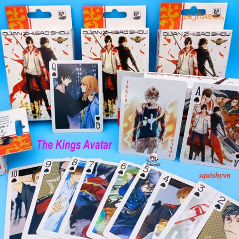Bộ Bài Poker Hoạt Hình Dễ Thương The Kings Avatar 54 Lá Thẻ - Quà Tặng Học Sinh, Fan Anime & Game Nổi Tiếng