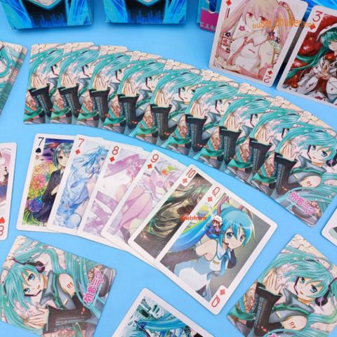 Bài Tây Anime HATSUNE MIKU - Bộ Bài Tú Lơ Khơ Poker S 54 Lá Độc Đáo Cho Fan Anime và Manga - Quà Tặng Hoàn Hảo