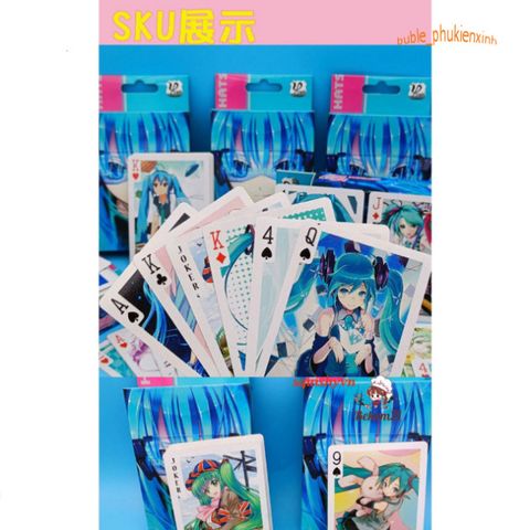 Bài Tây Anime HATSUNE MIKU - Bộ Bài Tú Lơ Khơ Poker S 54 Lá Độc Đáo Cho Fan Anime và Manga - Quà Tặng Hoàn Hảo