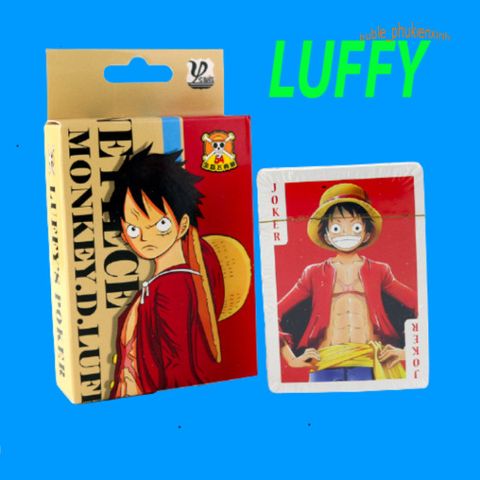 Bộ bài tây anime One Piece 54 lá - Thú vị với nhân vật Luffy và Zoro dễ thương, chất liệu giấy cao cấp, bao gồm 2 lá Joker