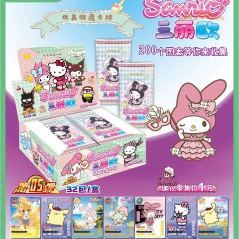Bộ Thẻ Bài Tây SANRIO 160 Lá - Thẻ Bài Dễ Thương với Nhân Vật Hello Kitty, Cinnamoroll và Kuromi - Lưu Giữ và Sưu Tầm