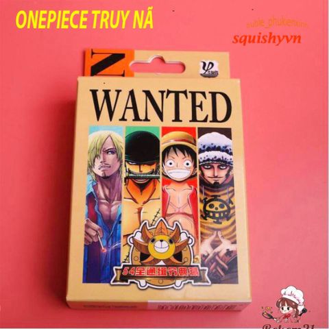 Bộ bài tây Poker One Piece Wanted Luffy 52 lá - Hộp thiết kế hình anime độc đáo, quà tặng tuyệt vời cho fan manga