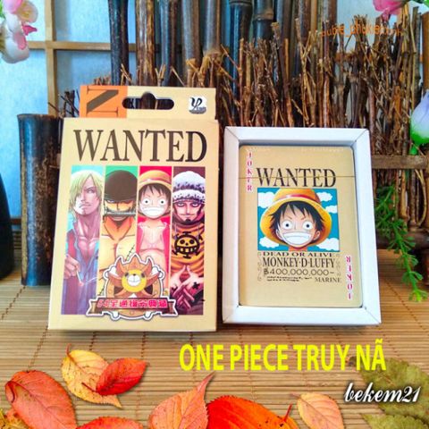 Bộ bài tây Poker One Piece Wanted Luffy 52 lá - Hộp thiết kế hình anime độc đáo, quà tặng tuyệt vời cho fan manga
