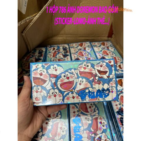Bộ thẻ bài Doremon 786 mẫu với sticker và lomo - Hình thẻ các nhân vật Nobita, Chaien, Xuka, Xê-kô - Quà tặng anime độc đáo