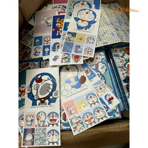 Bộ thẻ bài Doremon 786 mẫu với sticker và lomo - Hình thẻ các nhân vật Nobita, Chaien, Xuka, Xê-kô - Quà tặng anime độc đáo