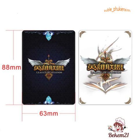 Bộ Bài Tây Liên Minh Huyền Thoại - Call of Elements, 55 Lá Chất Lượng Cao với Hình Ảnh Các Tướng và Thần Bài Shyvana, Quà Tặng Fan Game