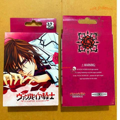 Bộ Bài Vampire Knight Poker Dễ Thương - 52 Lá Thẻ Ma Cà Rồng Cho Fan Anime, Quà Tặng Tuyệt Vời Cho Học Sinh