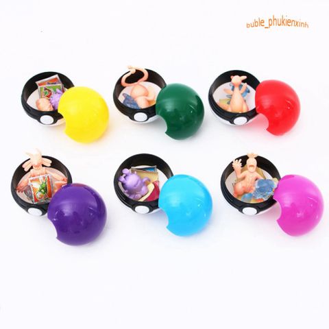 Bộ Sưu Tập 24 Quả Bóng Mô Hình Pokémon - Quà Tặng Tuyệt Vời Cho Fan Hâm Mộ Pokémon, Chất Liệu Nhựa, Đường Kính 5,5cm