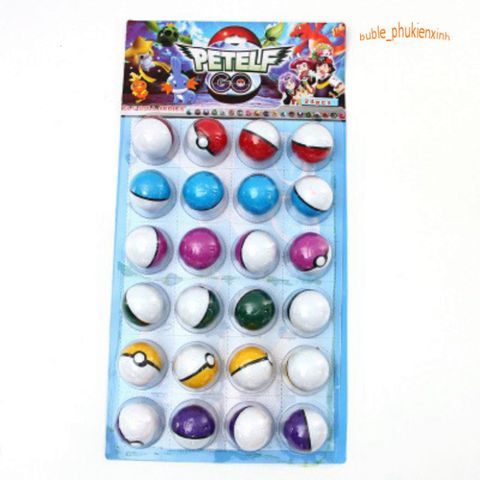 Bộ Sưu Tập 24 Quả Bóng Mô Hình Pokémon - Quà Tặng Tuyệt Vời Cho Fan Hâm Mộ Pokémon, Chất Liệu Nhựa, Đường Kính 5,5cm