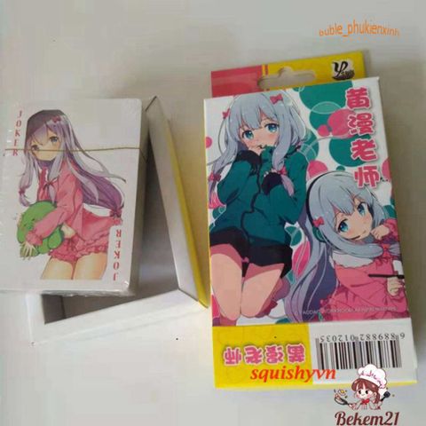 Bộ Bài Poker Sagiri Izumi - Eromanga Sensei Dễ Thương, 52 Lá Thẻ Bài Anime Học Sinh Em Gái Thú Vị - Quà Tặng Fans Hội Mê Manga