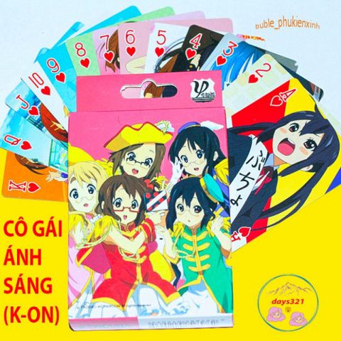 Bộ Sưu Tập Thẻ Bài Kpop K-ON Cô Gái Ánh Sáng Dễ Thương - 52 Lá Quà Tặng Cho Fan Anime, Manga, Game Nổi Tiếng