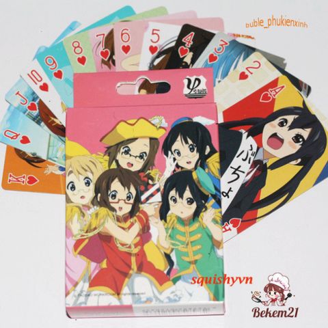 Bộ Sưu Tập Thẻ Bài Kpop K-ON Cô Gái Ánh Sáng Dễ Thương - 52 Lá Quà Tặng Cho Fan Anime, Manga, Game Nổi Tiếng