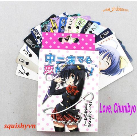 Bộ Bài Bệnh Thứ Phát Love Chunibyo - 52 Lá Bài Thể Hiện Tình Yêu và Ảo Tưởng Khác Dành Cho Fan Anime và Manga