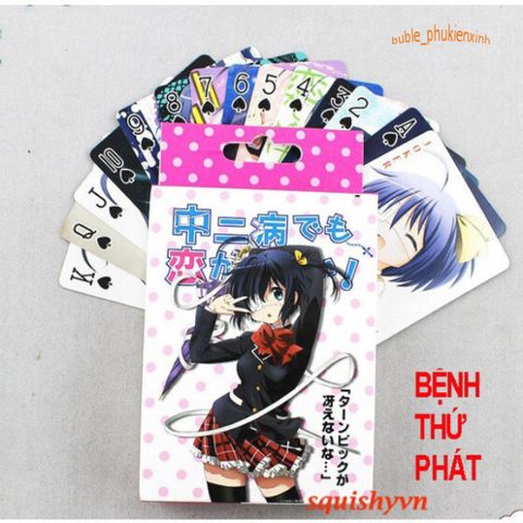 Bộ Bài Bệnh Thứ Phát Love Chunibyo - 52 Lá Bài Thể Hiện Tình Yêu và Ảo Tưởng Khác Dành Cho Fan Anime và Manga