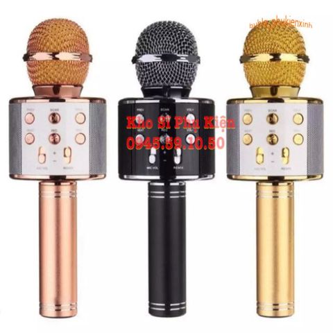 Micro Không Dây WS-858 Bluetooth 4.0 - Âm Thanh Chất Lượng Cao, Pin 1800mAh, Kết Nối Tiện Dụng Cho Loa, Smartphone, iPad