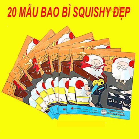 Bao bì Squishy Chính Hãng - 20 Mẫu Đựng Bánh Kẹo và Vật Dụng Khác, Nhiều Kích Thước Đẹp Mắt, Bảo Vệ Sản Phẩm An Toàn