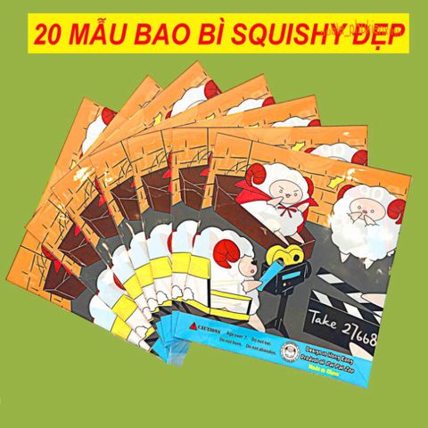 Bao bì Squishy Chính Hãng - 20 Mẫu Đựng Bánh Kẹo và Vật Dụng Khác, Nhiều Kích Thước Đẹp Mắt, Bảo Vệ Sản Phẩm An Toàn
