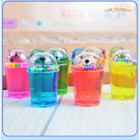 Slime Cốc Trà Sữa Hình Mèo Gấu (6 Màu) - Đồ Chơi Slam Gudetama Độc Đáo, Charm Tuyệt Đẹp Cho Trẻ Em