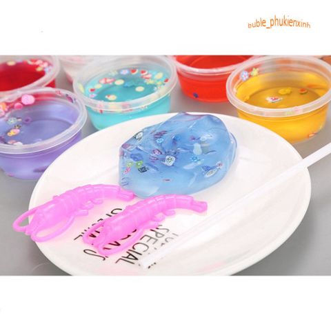 Slime Cốc Thạch Hoa Quả 12 Màu Độc Đáo - Đồ Chơi Slam Gudetama Thú Vị Cho Trẻ Em