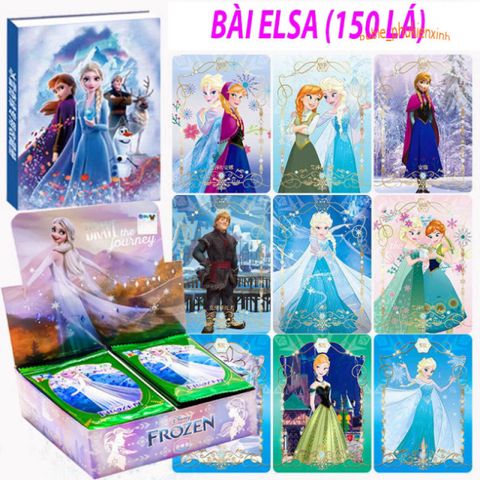 Bộ 160 Thẻ Bài Trò Chơi Công Chúa Elsa - Phim Hoạt Hình Frozen Disney, Đồ Chơi Giáo Dục Thú Vị cho Trẻ Em