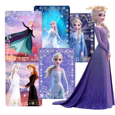 Bộ 160 Thẻ Bài Trò Chơi Công Chúa Elsa - Phim Hoạt Hình Frozen Disney, Đồ Chơi Giáo Dục Thú Vị cho Trẻ Em