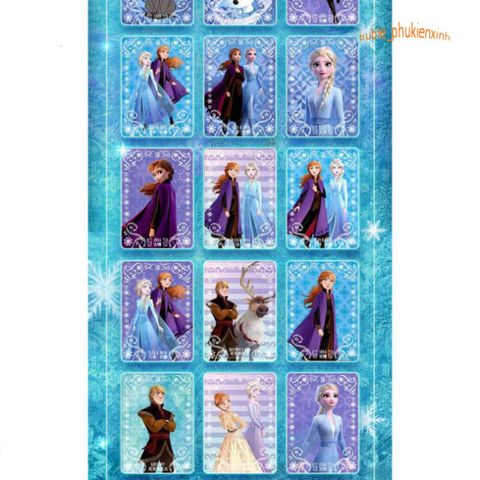 Bộ 160 Thẻ Bài Trò Chơi Công Chúa Elsa - Phim Hoạt Hình Frozen Disney, Đồ Chơi Giáo Dục Thú Vị cho Trẻ Em