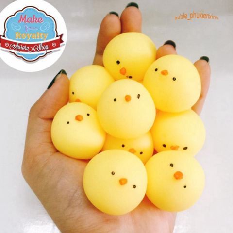 Mochi Squishy Gudetama Hình Gà Vàng Ngộ Nghĩnh - Đồ Chơi Dễ Thương Chính Hãng, Kích Thước 5x3x2.5cm