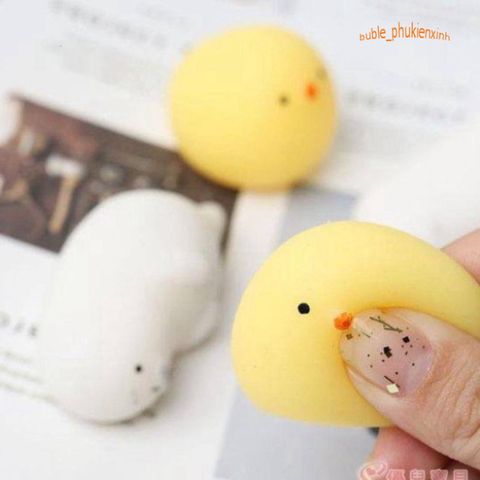 Mochi Squishy Gudetama Hình Gà Vàng Ngộ Nghĩnh - Đồ Chơi Dễ Thương Chính Hãng, Kích Thước 5x3x2.5cm