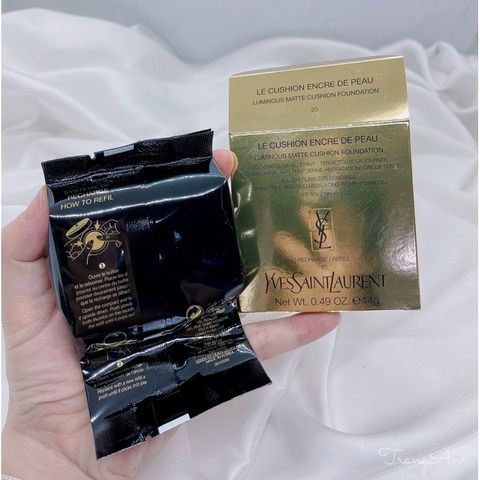 Set Lõi Phấn Nước Cushion YSL Le Cushion Encre De Peau Luminous Matte SPF 33 Tone 20 Chính Hãng - Lớp Nền Hoàn Hảo, Bảo Vệ Da Uv