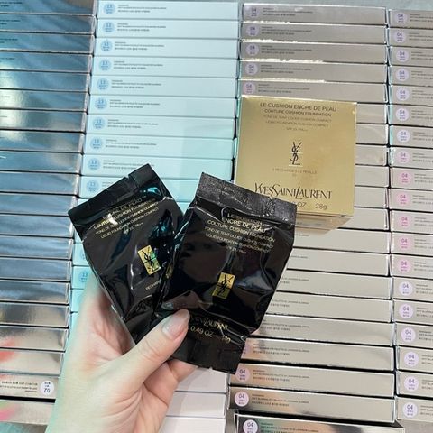 Set Lõi Phấn Nước Cushion YSL Le Cushion Encre De Peau Luminous Matte SPF 33 Tone 20 Chính Hãng - Lớp Nền Hoàn Hảo, Bảo Vệ Da Uv