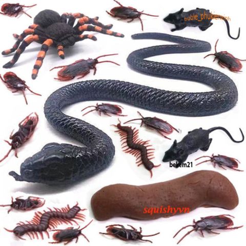Bộ 20 Đồ Chơi Giả Độc Rắn Nhện Chuột Bò Cạp - Đồ Chơi Xả Stress Và Chơi Khăm Thú Vị Cho Trẻ Em