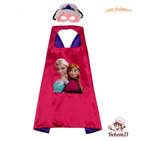 Áo Choàng Elsa Hồng Dành Cho Bé - Thời Trang Công Chúa Đáng Yêu Có Mặt Nạ Phụ Kiện - Fan Của Nữ Hoàng Băng Giá
