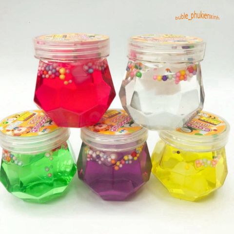 Slime Hình Lục Giác 200ml - Đồ Chơi Nhũ Cốm Xốp 7 Màu Đẹp, Chất Nhầy Ma Quái Squishy, Giải Trí Thú Vị Cho Trẻ Em