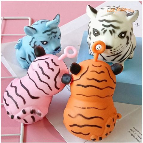 Squishy Mochi Hình Con Hổ Ngồi - Đồ Chơi Giải Tỏa Căng Thẳng Dịu Dàng, Dành Cho Trẻ Em Và Người Lớn
