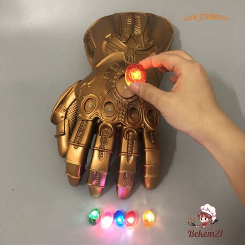 Găng tay Thanos mềm 013 - Đồ chơi cosplay có đèn và âm thanh, thích hợp cho trẻ em trên 3 tuổi, quà tặng fan Marvel