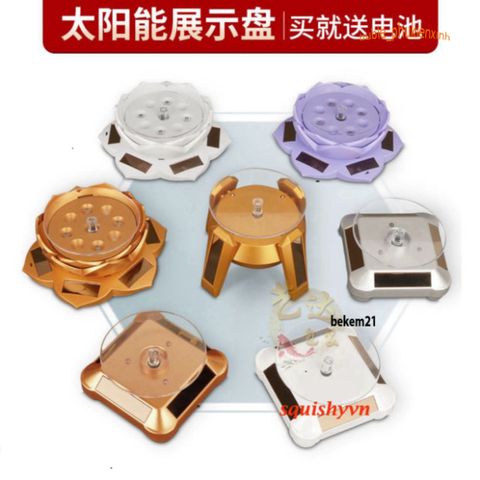 Bàn Xoay Chụp Ảnh 360 Độ 9cm - Thiết Bị Trưng Bày Sản Phẩm Chuyên Nghiệp, Tiết Kiệm Năng Lượng Mặt Trời