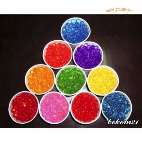 Gói 100 Viên Hạt Tinh Thể Trồng Cây Không Đất - Hạt Nở Slime Nhiều Màu Sắc, Dễ Sử Dụng Cho Không Gian Xanh Sống Động