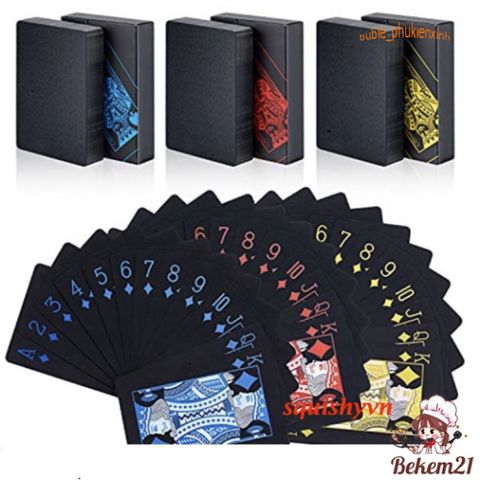 Bộ Bài Tây 52 Lá Poker Mạ Vàng 24K Chống Thấm Nước - Quà Tặng Đẳng Cấp Cho Người Yêu Thích Game Và Ảo Thuật