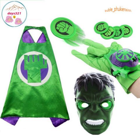 Bộ Hóa Trang HULK - Kiếm Laser Năng Lượng và Khiên Thủ Chưởng Cho Bé - Trang Phục Halloween Siêu Anh Hùng, Quà Tặng Sinh Nhật