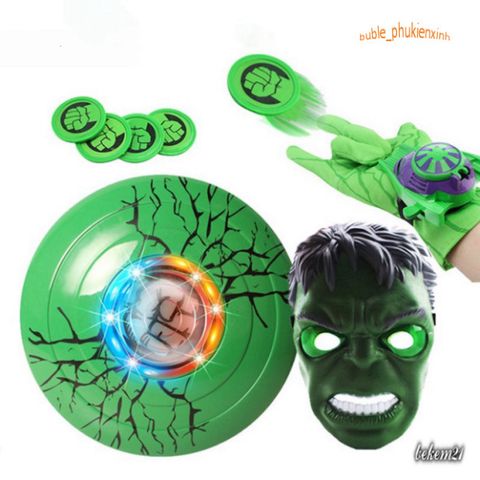 Bộ Hóa Trang HULK - Kiếm Laser Năng Lượng và Khiên Thủ Chưởng Cho Bé - Trang Phục Halloween Siêu Anh Hùng, Quà Tặng Sinh Nhật