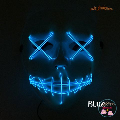 Mặt Nạ Phát Sáng LED Halloween Đa Màu - Mặt Nạ Hóa Trang Dạ Quang, Phụ Kiện Tiệc Đầy Màu Sắc Cho Mọi Lứa Tuổi